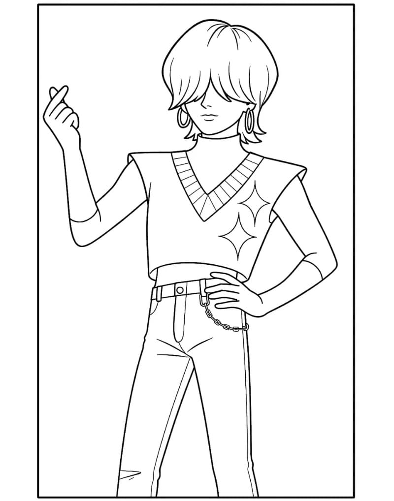 Saja Boys Kpop İblis Avcıları Boyama Sayfası