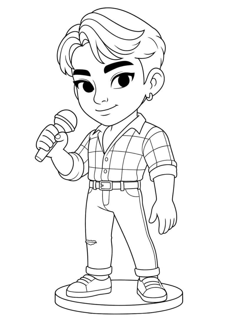 Saja Boys Yazdırılabilir Resim Boyama Sayfası