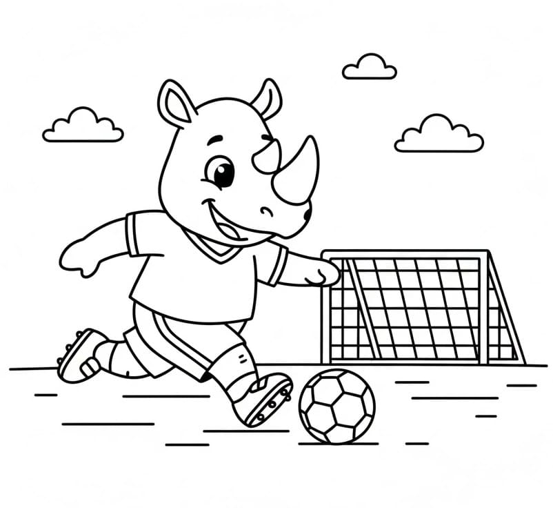 Sıradan Gergedan Boyama Sayfası