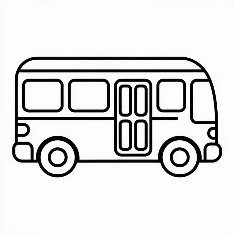 Sıradan Otobüs Boyama Sayfası