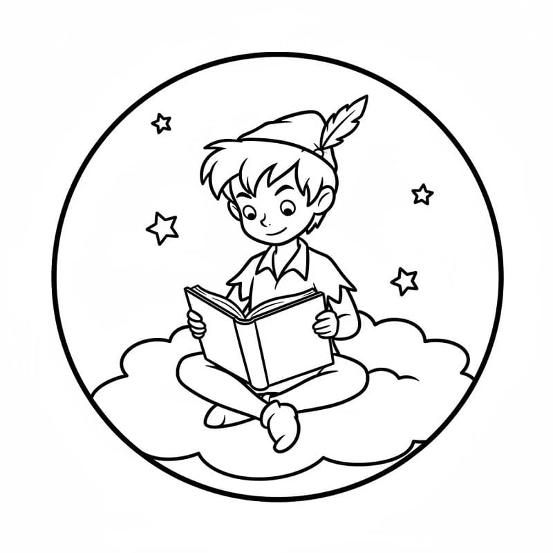 Şirin Peter Pan Boyama Sayfası