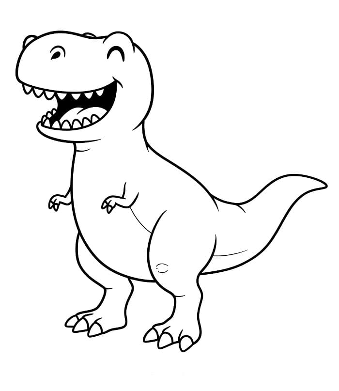 T-Rex 2 Yaş Çocuklar İçin Boyama Sayfası