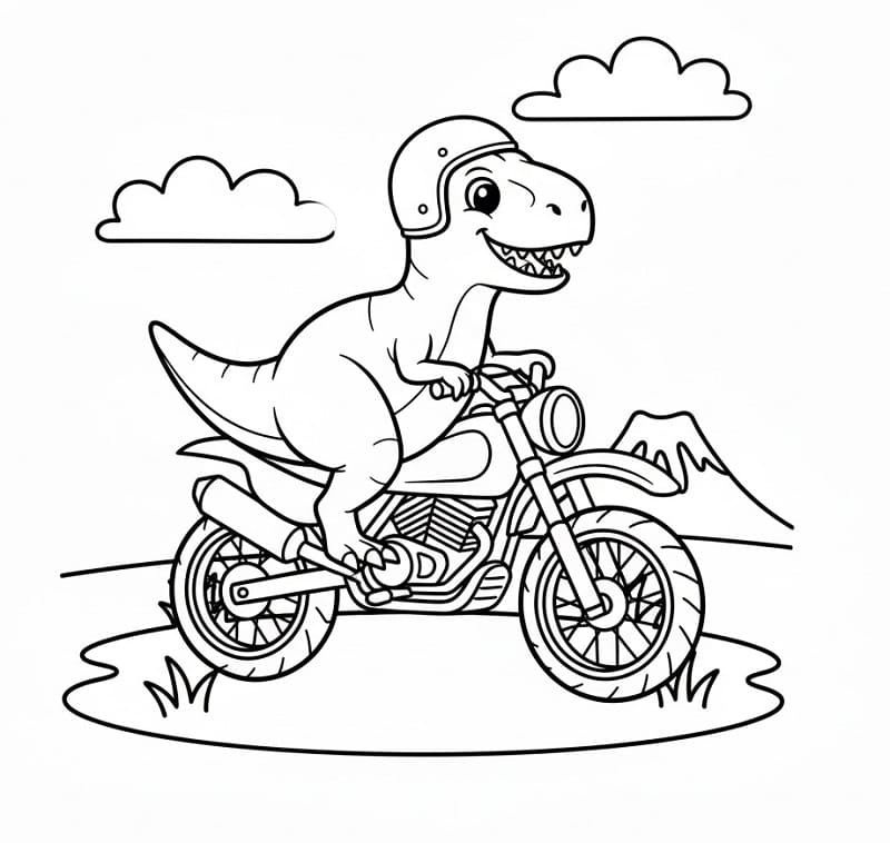 T-Rex 5 Yaş Çocuklar İçin Boyama Sayfası