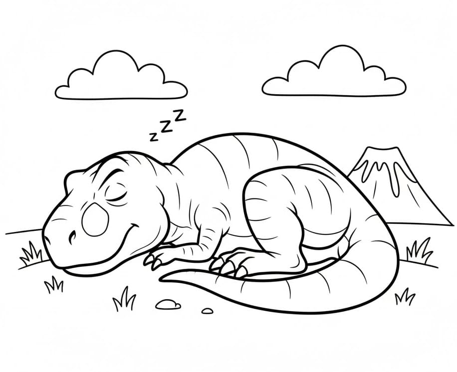 T-Rex Renklendir Boyama Sayfası