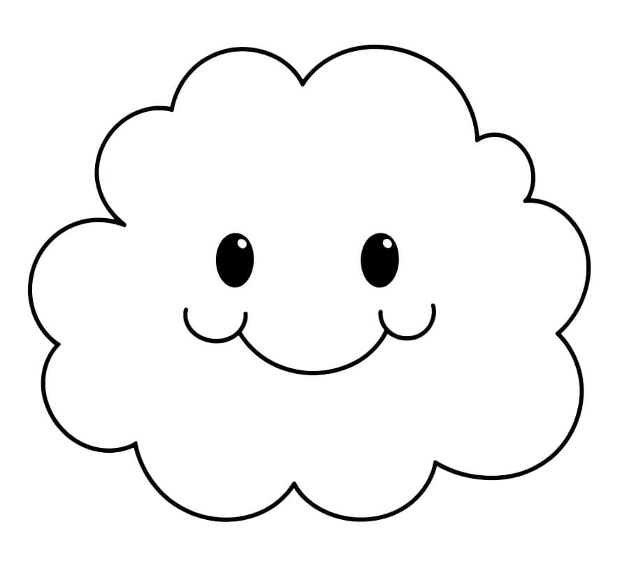 Tatlı Bir Bulut Boyama Sayfası