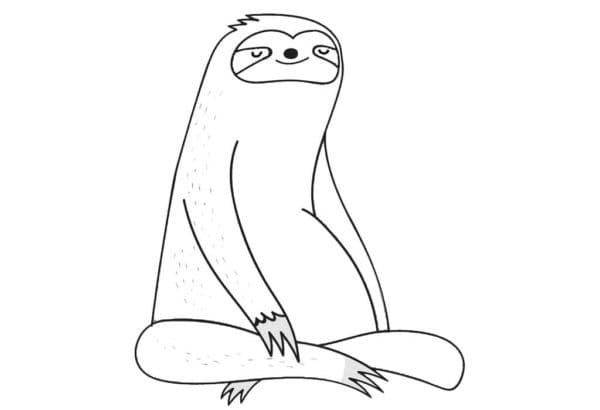 Tembel Hayvan Resmi Boyama Sayfası