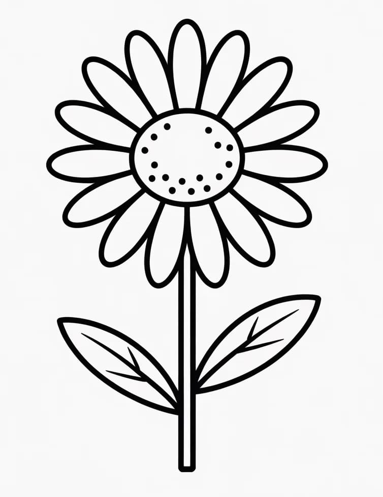 Temel Papatya Boyama Sayfası