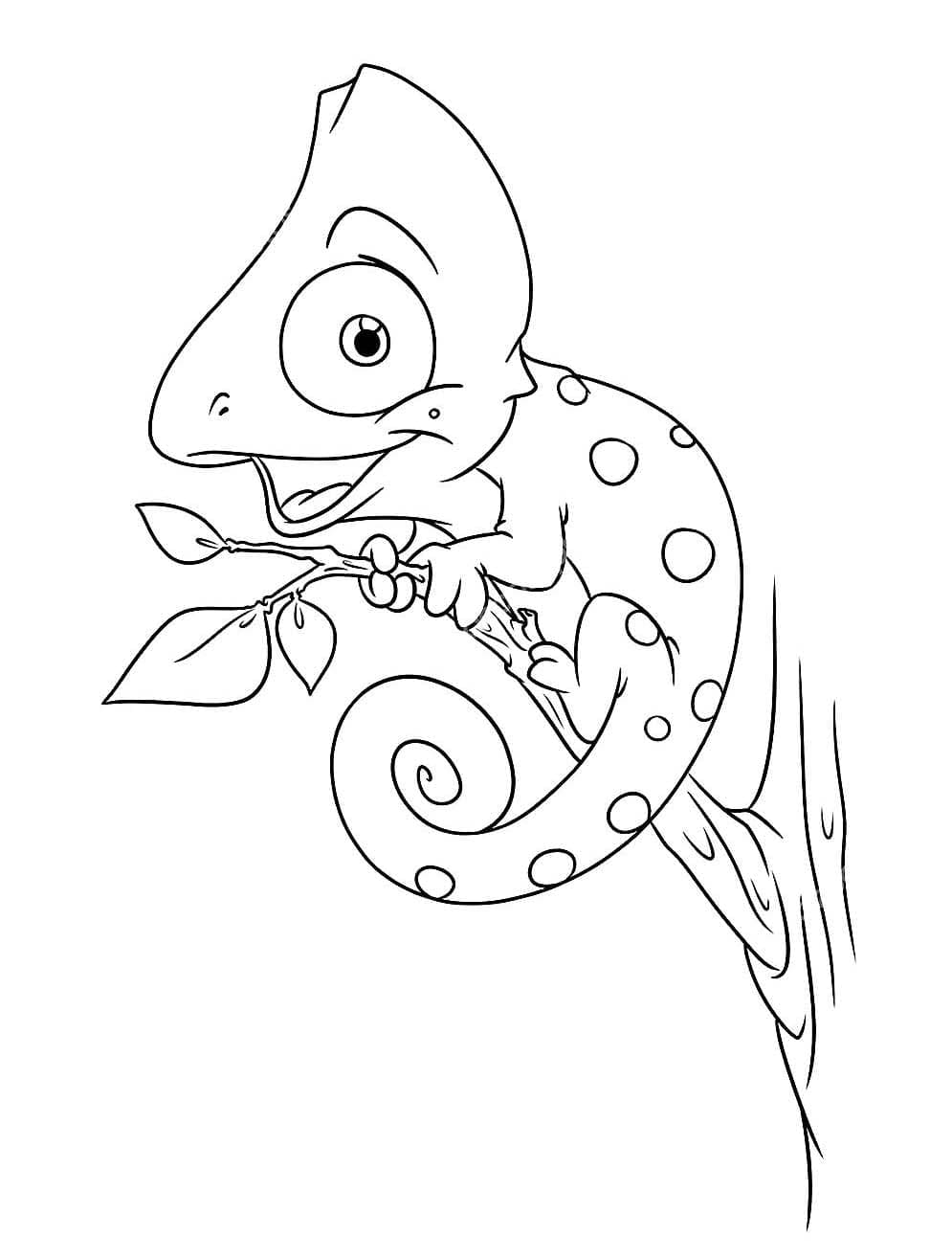 Ücretsiz Bukalemun Yazdırılabilir Boyama Sayfası