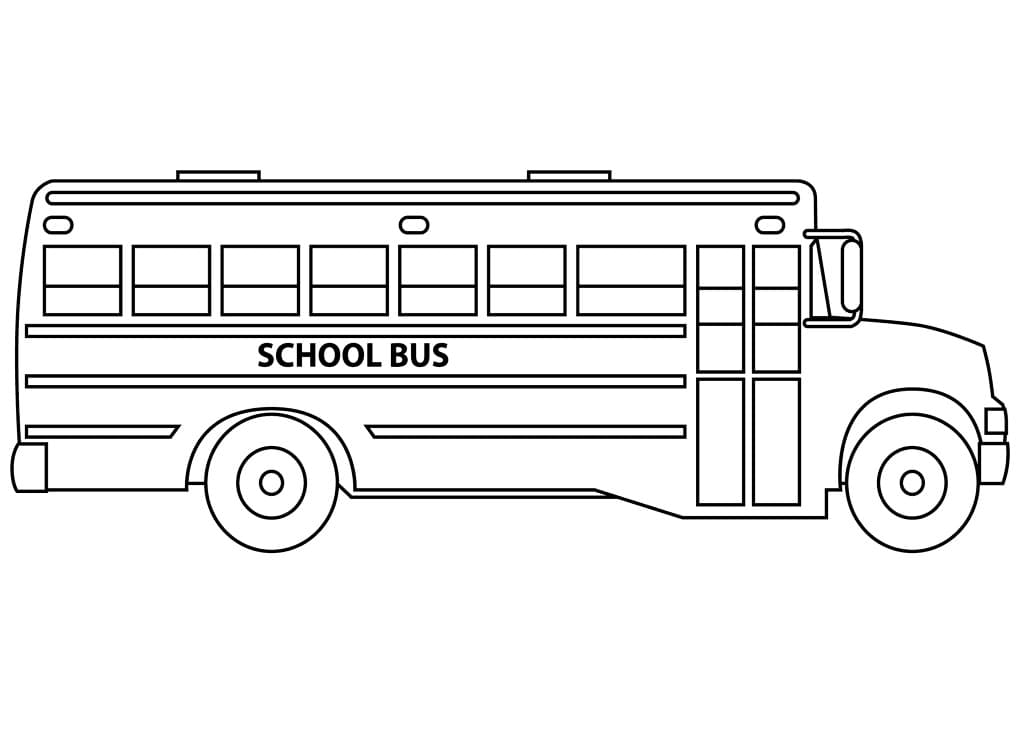 Ücretsiz Otobüs Yazdırılabilir Boyama Sayfası