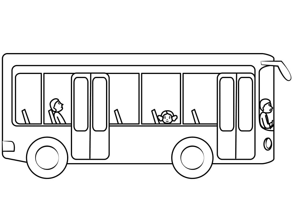 Ücretsiz Otobüs Boyama Sayfası