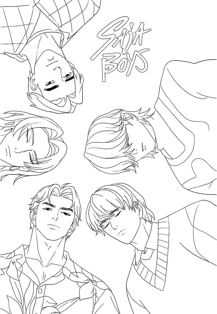 Ücretsiz Saja Boys Boyama Sayfası