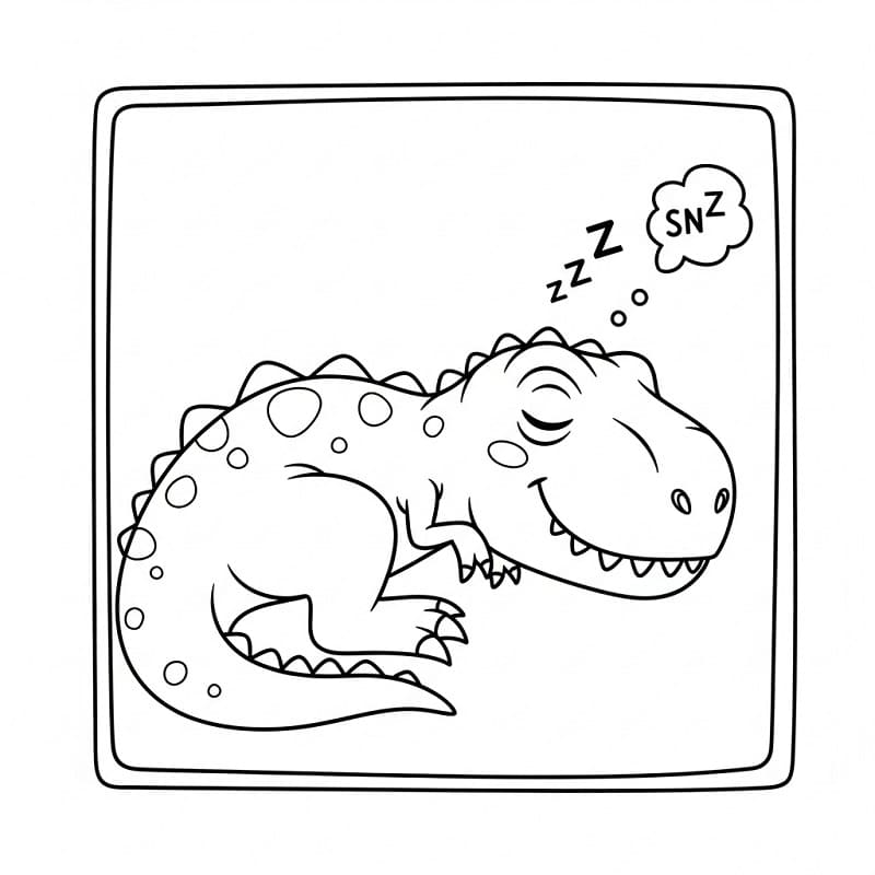 Ücretsiz T-Rex Yazdırılabilir Boyama Sayfası