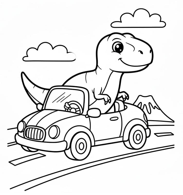 Ücretsiz T-Rex Boyama Sayfası