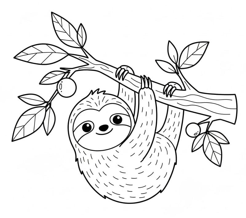 Tembel Hayvan Boyama Sayfaları