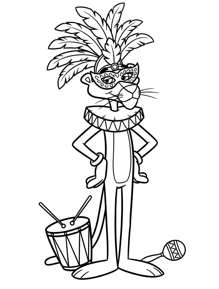 Yazdır Pembe Panter Boyama Sayfası