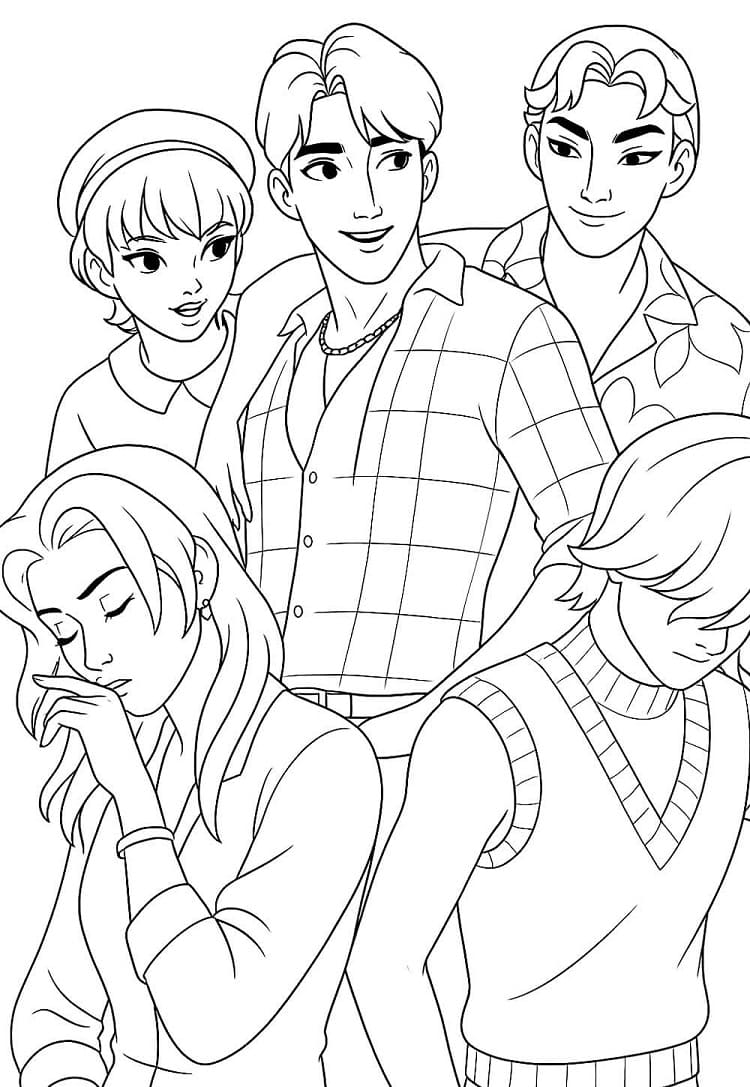 Yazdır Saja Boys Boyama Sayfası