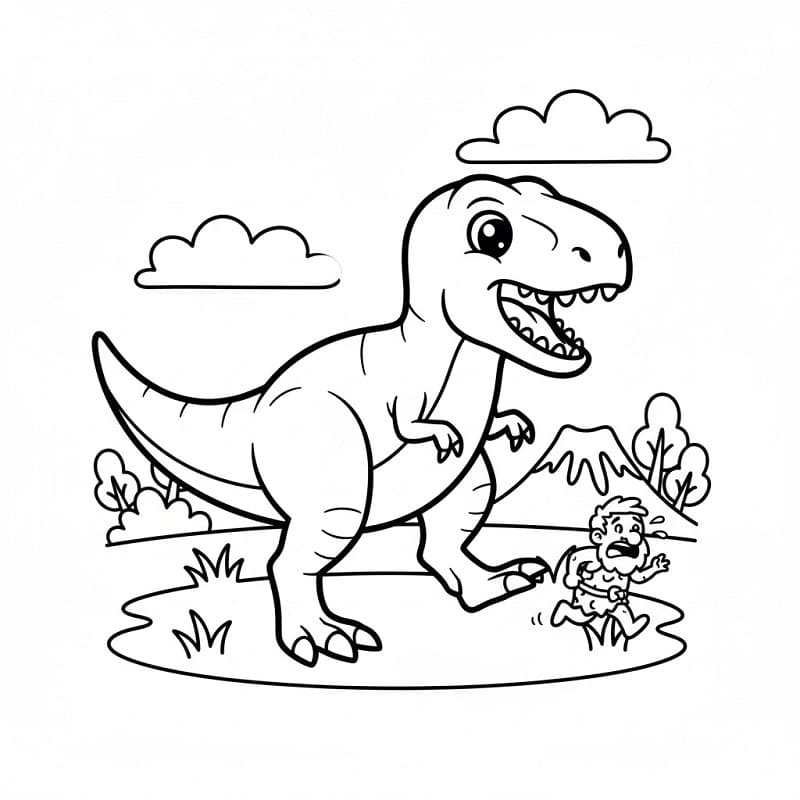 Yazdır T-Rex Boyama Sayfası