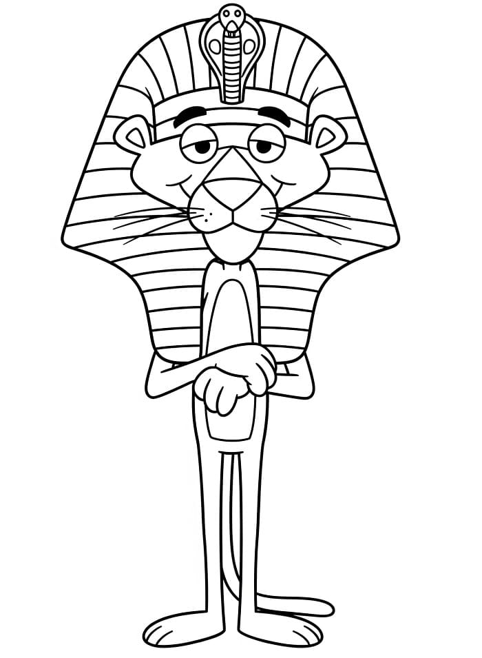 Yazdırılabilir Bedava Pembe Panter Boyama Sayfası