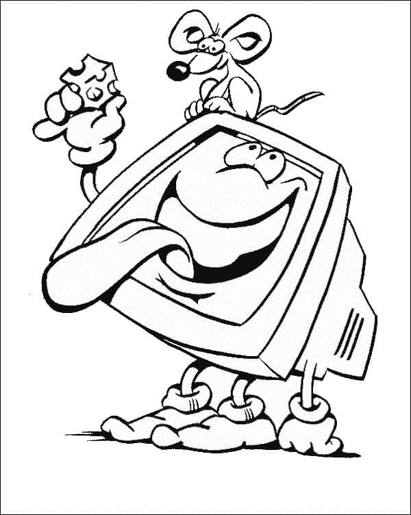 Yazdırılabilir Bilgisayar Görseli Boyama Sayfası