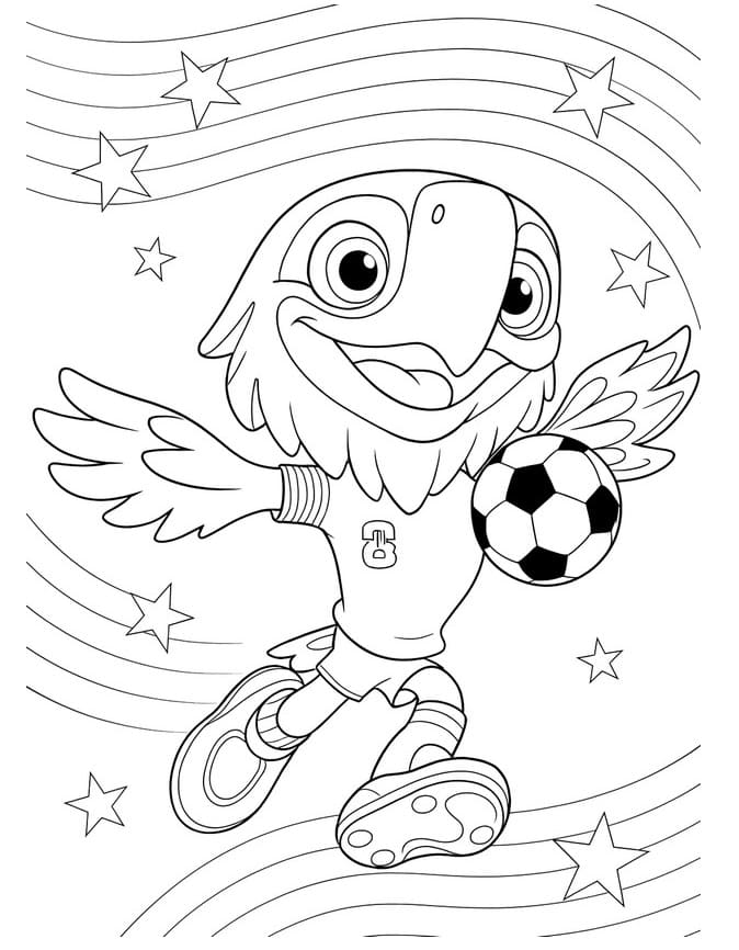 Yazdırılabilir Dünya Kupası 2026 Boyama Sayfası