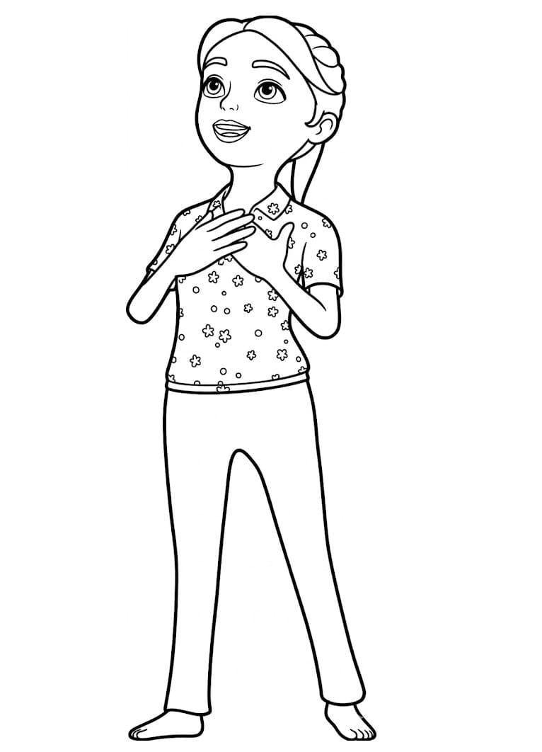 Yazdırılabilir Elif ve Arkadaşları Boyama Sayfası