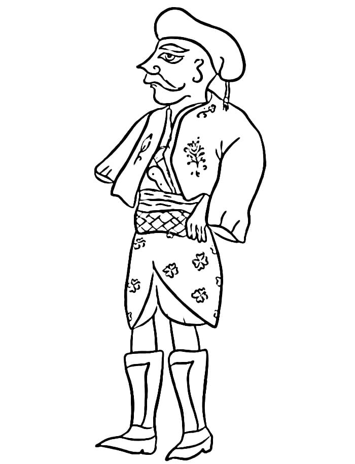 Yazdırılabilir Karagöz ve Hacivat Boyama Sayfası