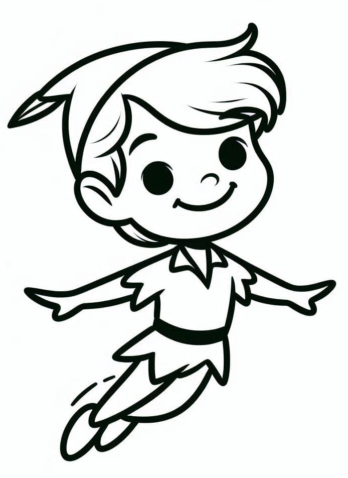 Yazdırılabilir Peter Pan Boyama Sayfası