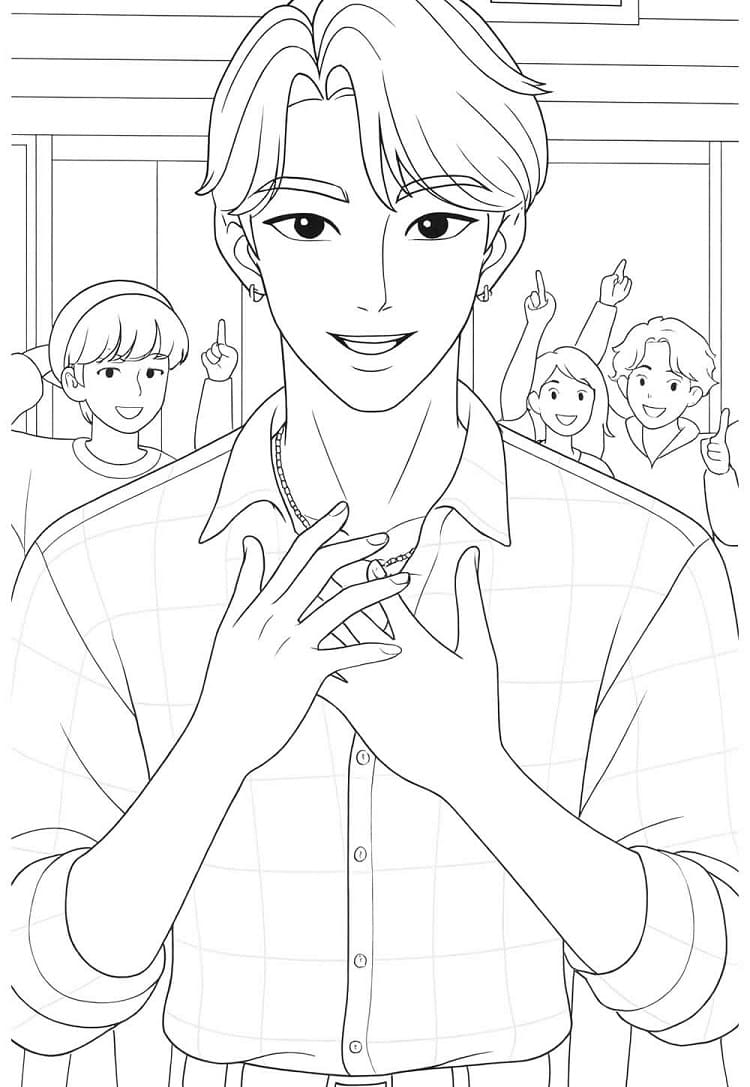 Yazdırılabilir Saja Boys Çocuklar İçin Boyama Sayfası