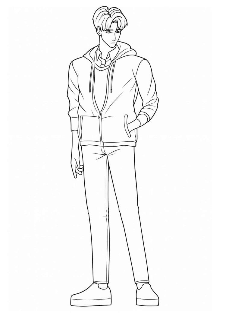 Yazdırılabilir Saja Boys Boyama Sayfası