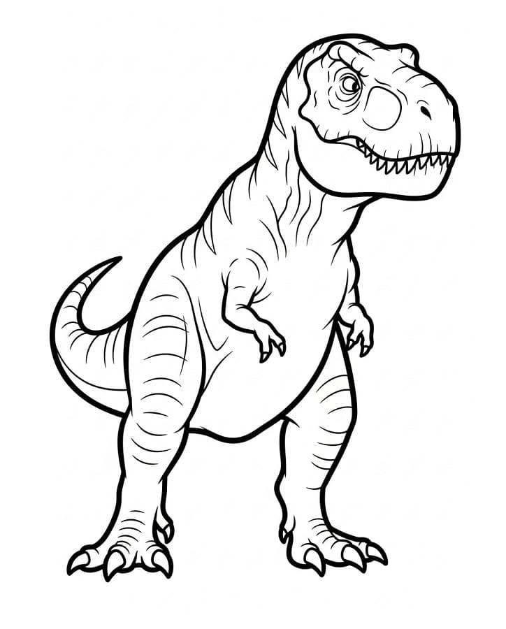 Yazdırılabilir T-Rex Bedava Boyama Sayfası