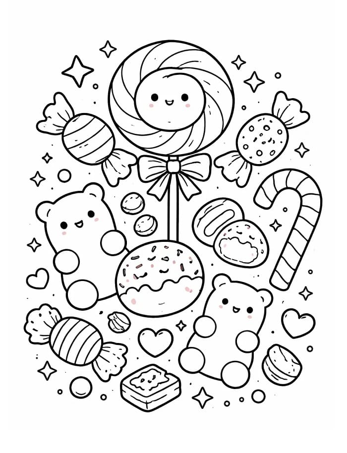 Afiyet Olsun Şeker Boyama Sayfası