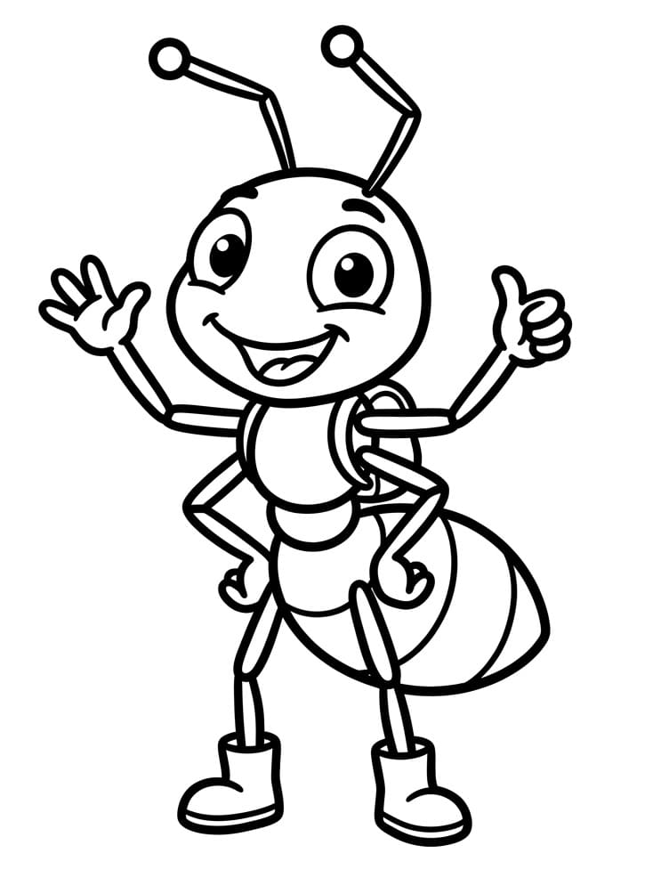 Animasyonlu Karınca Boyama Sayfası