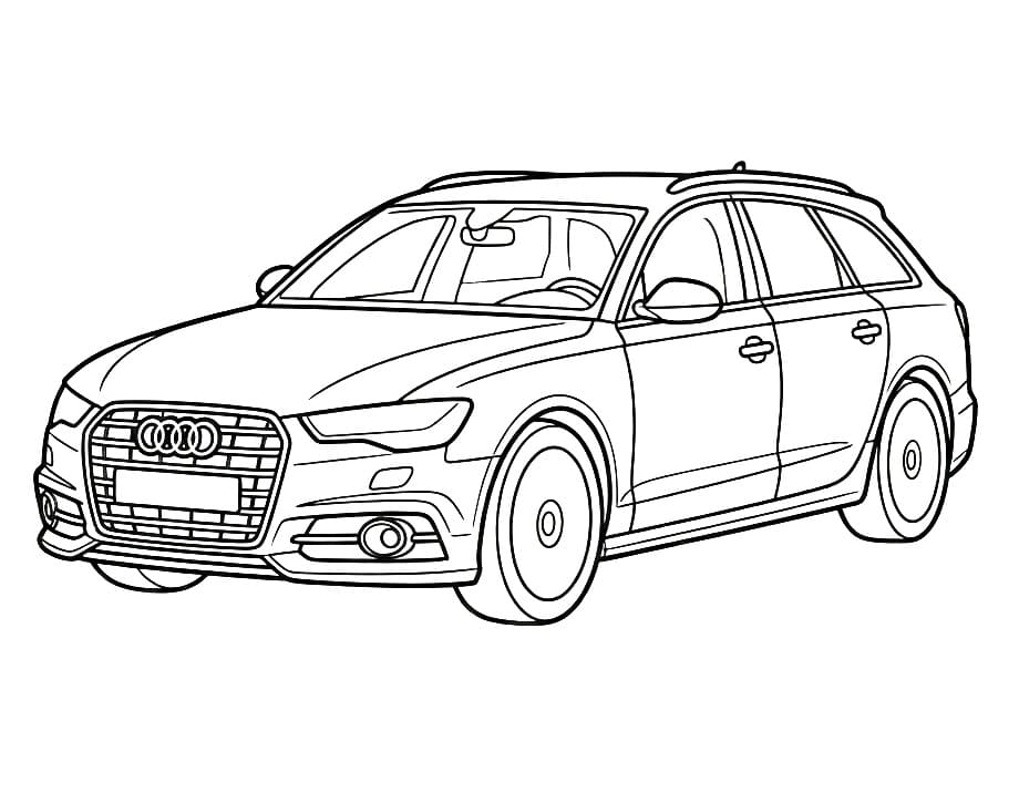 Audi 1 Yaş Çocuklar İçin Boyama Sayfası