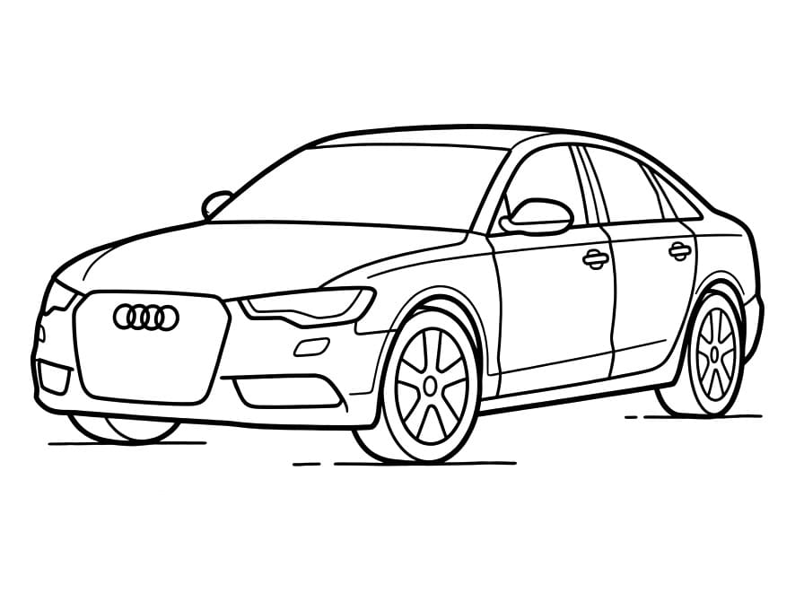 Audi Çocuklar İçin Yazdırılabilir Boyama Sayfası