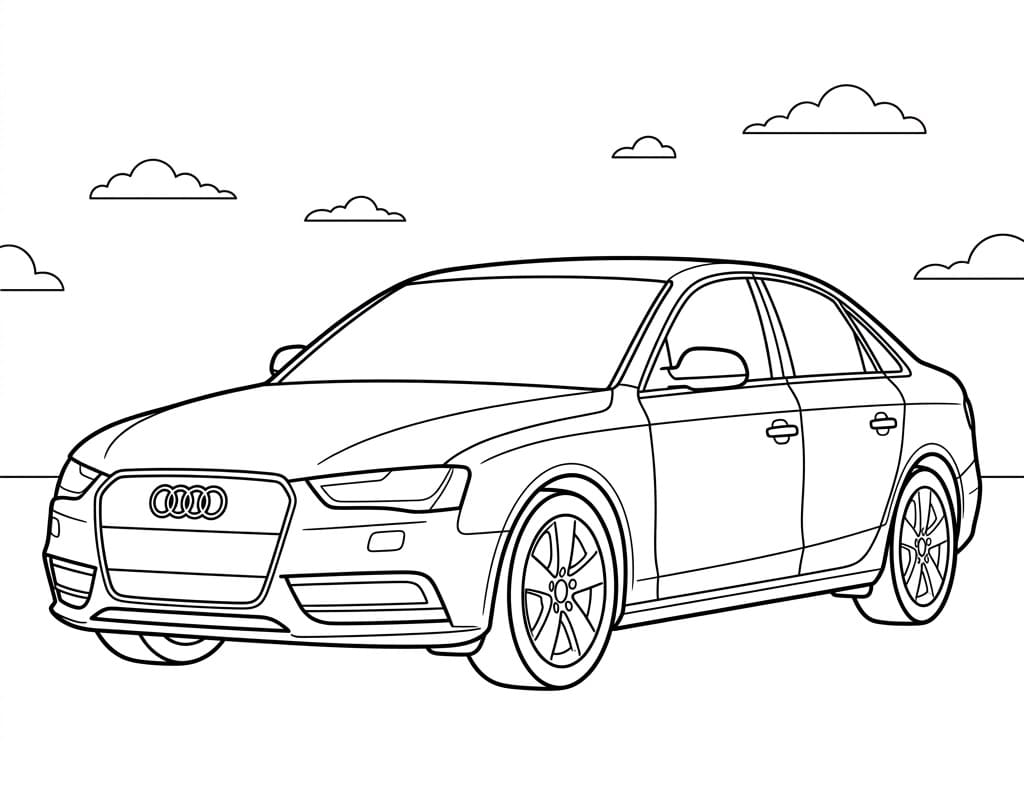 Audi Yazdırılacak Boyama Sayfası