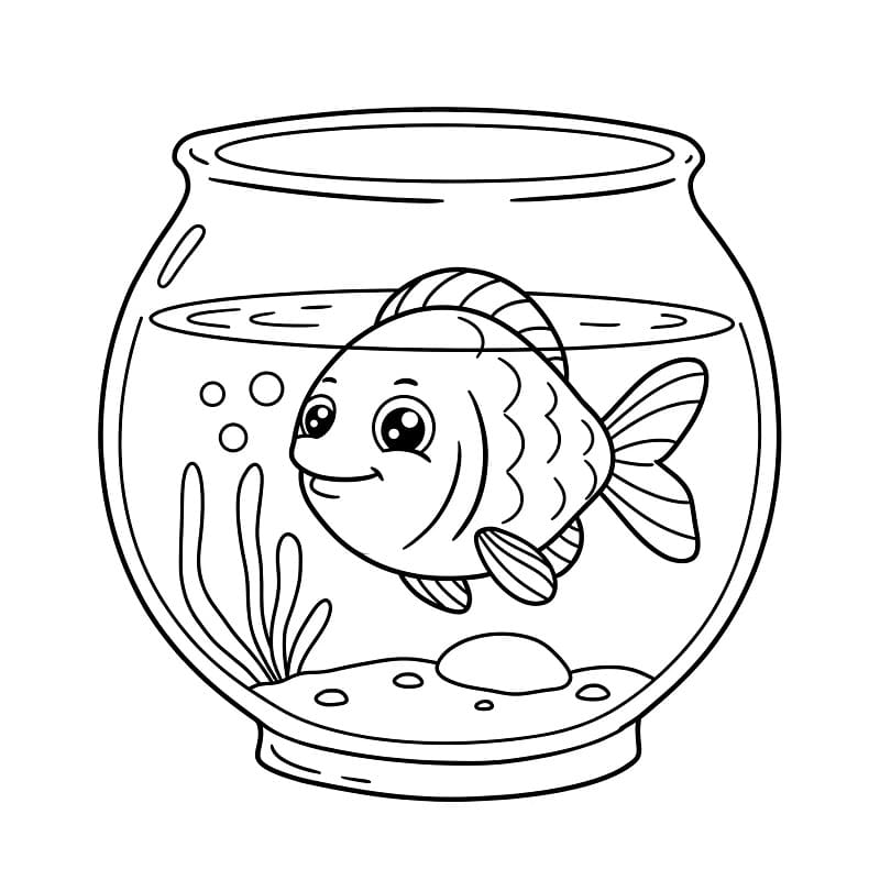 Balık Bedava Resim Boyama Sayfası
