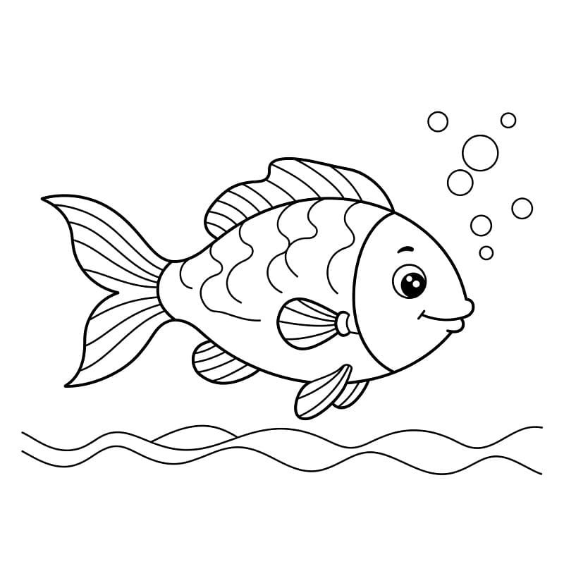 Balık Renklendir Boyama Sayfası