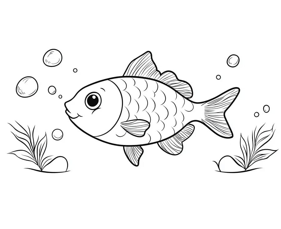 Balık Yazdırılabilir Resim Boyama Sayfası