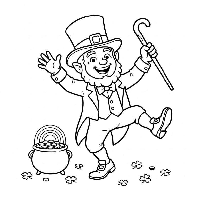 Basit Leprikon Boyama Sayfası