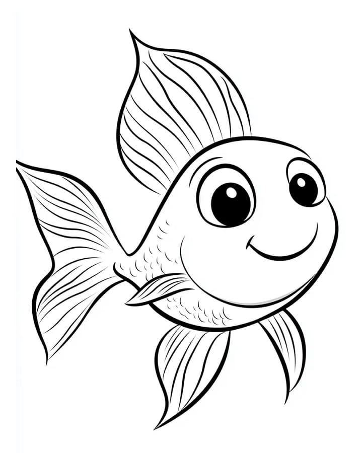 Bedava Balık Çocuklar İçin Boyama Sayfası