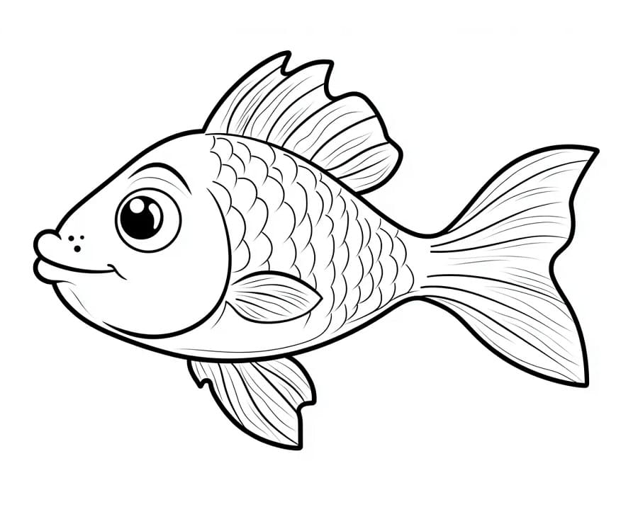Bedava Balık Yazdırılabilir Boyama Sayfası