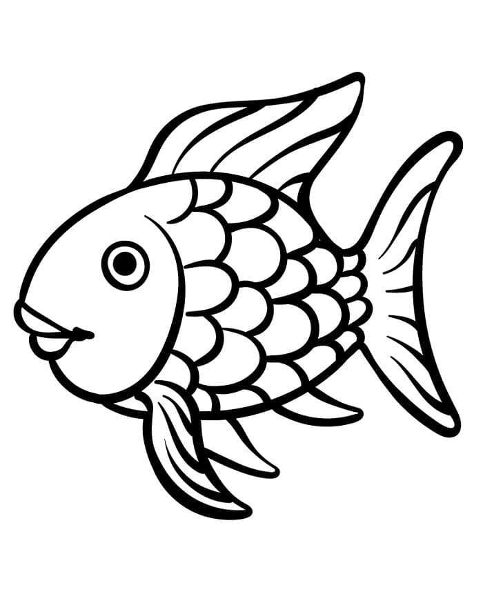 Bedava Çocuklar İçin Balık Boyama Sayfası