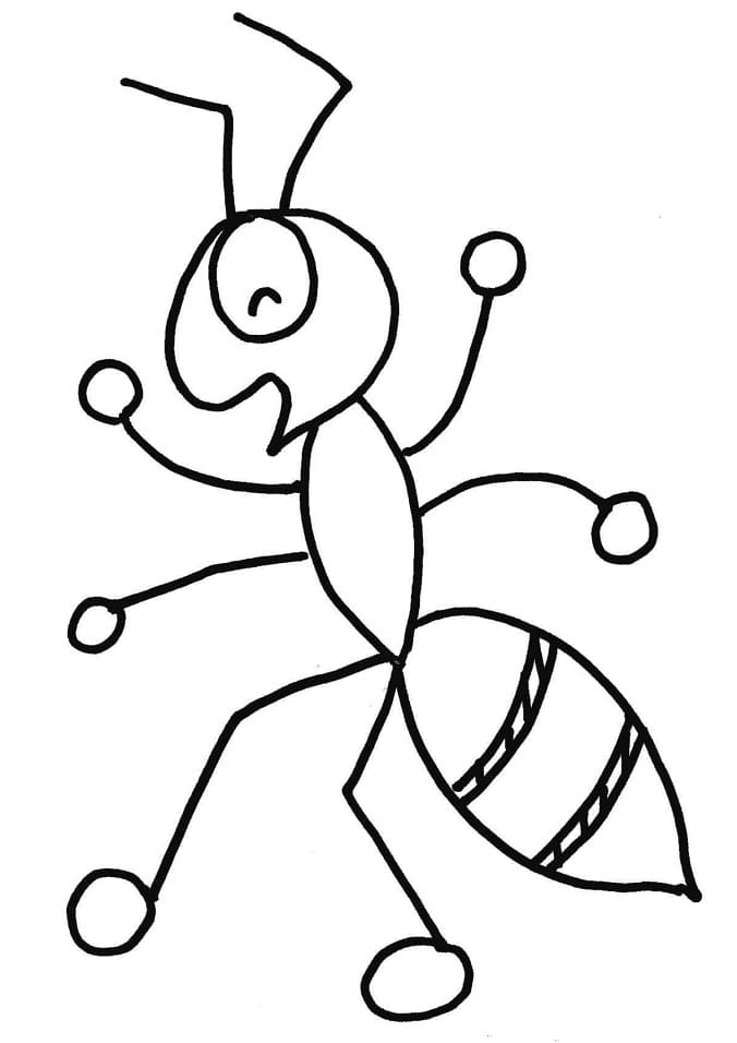 Bedava Karınca Resim Boyama Sayfası