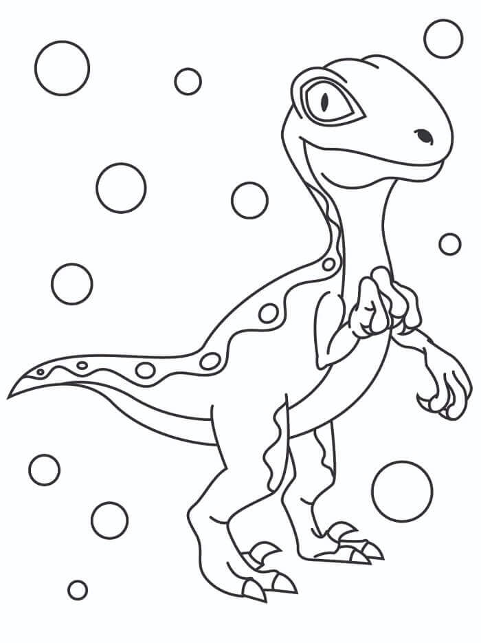 Bedava Velociraptor Resim Boyama Sayfası