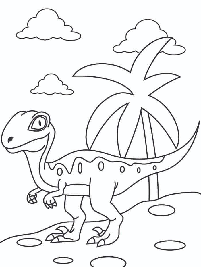 Bedava Velociraptor Yazdırılabilir Boyama Sayfası