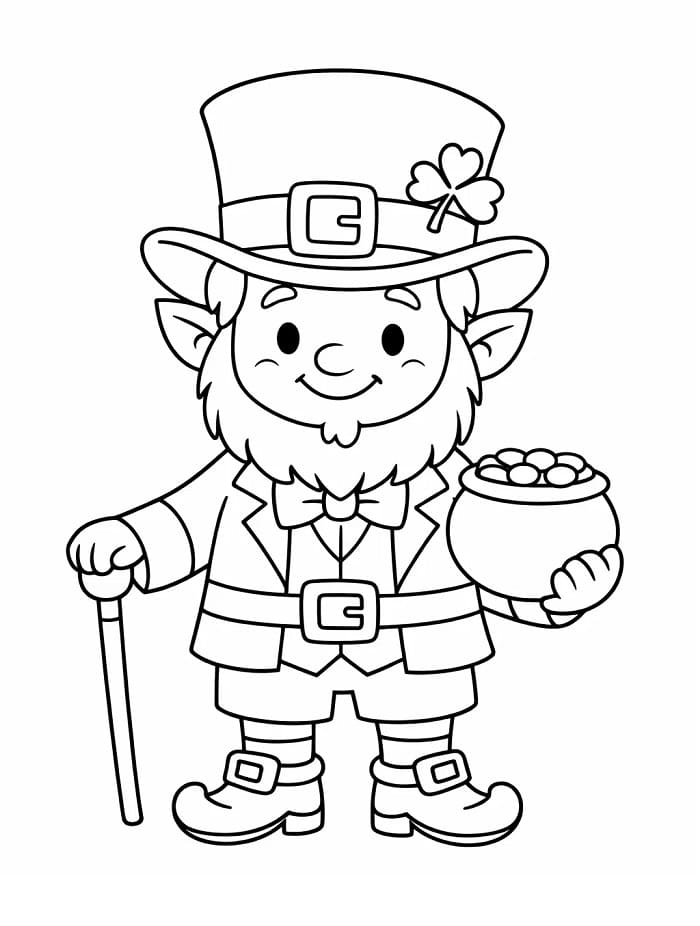 Bedava Yazdırılabilir Leprikon Boyama Sayfası