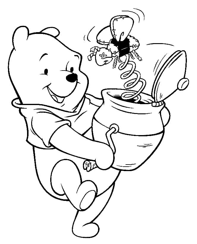 Bedava Yazdırılabilir Winnie the Pooh Boyama Sayfası