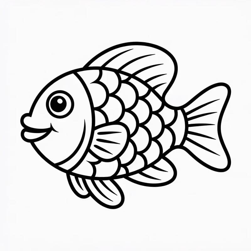 Bir Balık Boyama Sayfası
