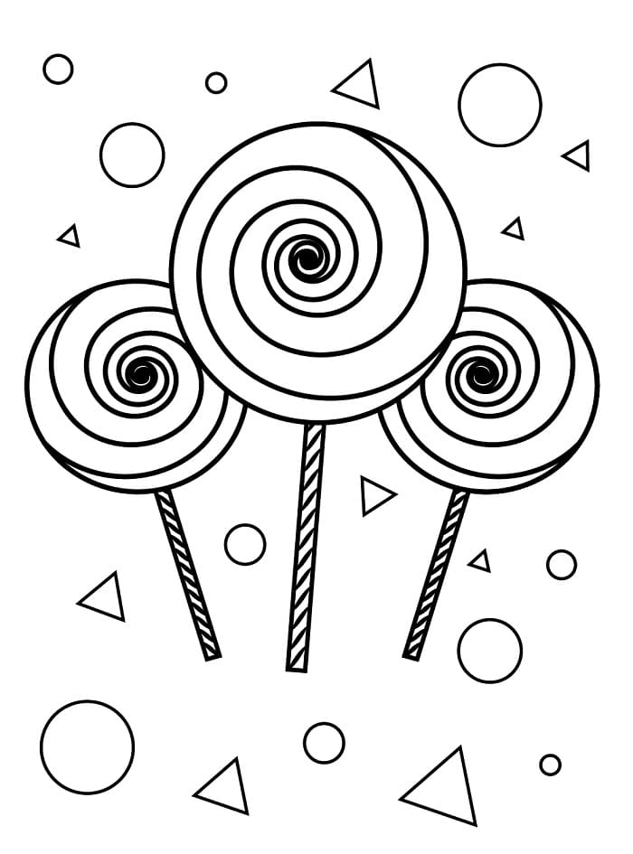 Birçok Şeker Boyama Sayfası