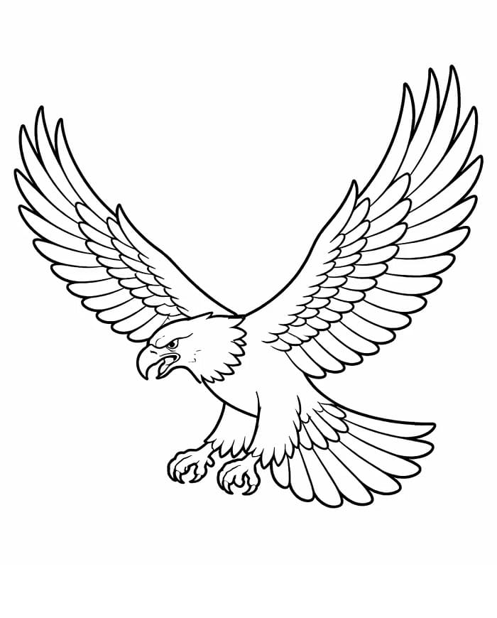 Çocuklar İçin Kartal Boyama Sayfası